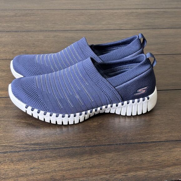 Skechers Women's GO Walk Smart-Wise Sneaker, Navy/White, 6.5 M US - Picture 5 of 8